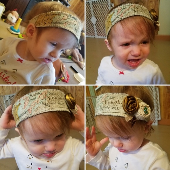 Children's Headband Retro Map Boho Gypsy - Picture 4 of 4